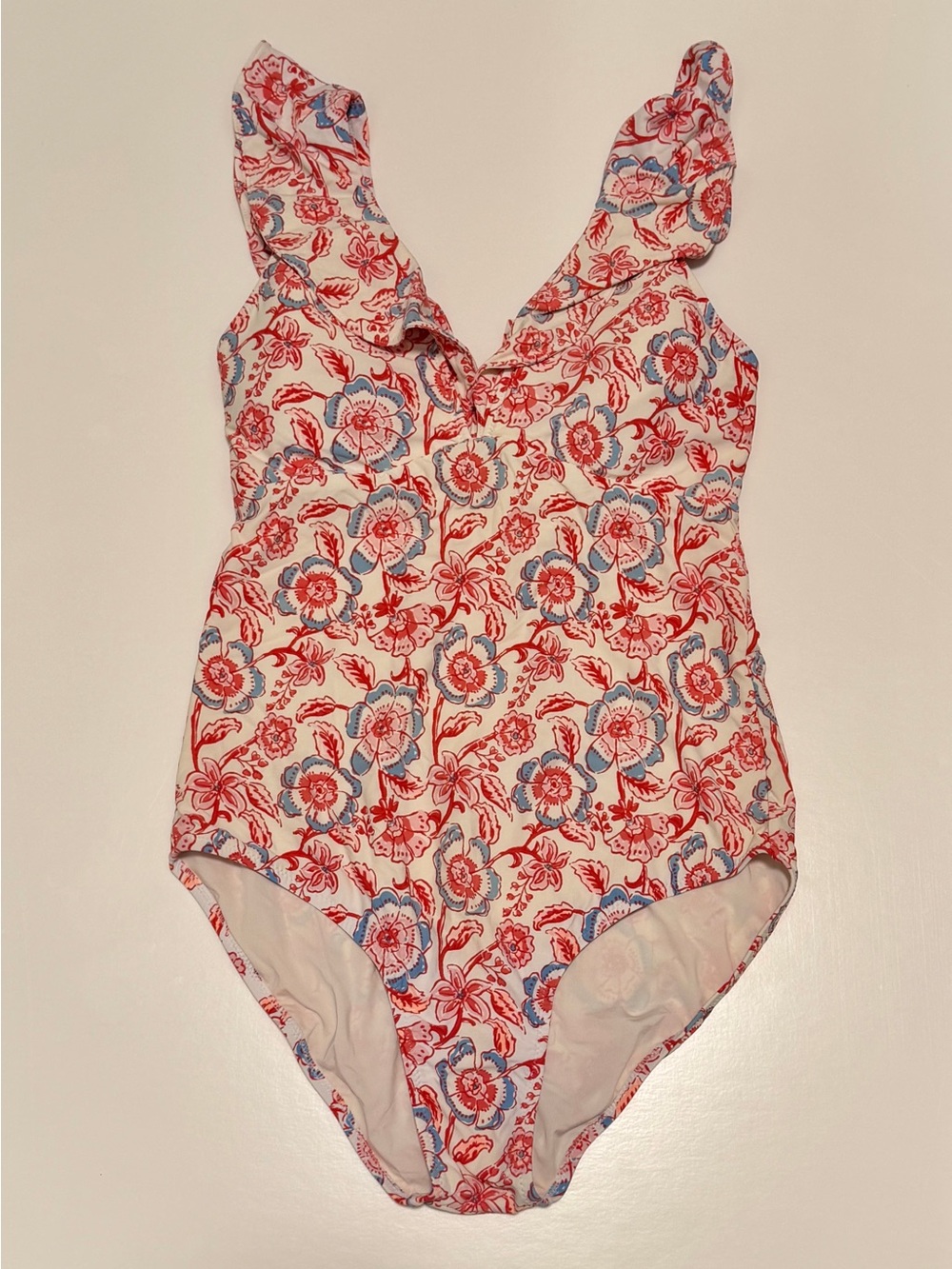 Like New! Vineyard Vines Floral Ruffle One-Piece Swimsuit + Matching Top